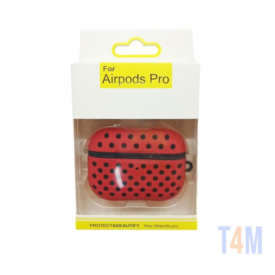 FASHION DESIGN CASE FOR APPLE AIRPODS PRO RED BLACK 